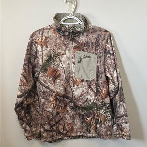 Cabela's Youth Camouflage Quarter-Zip Pullover